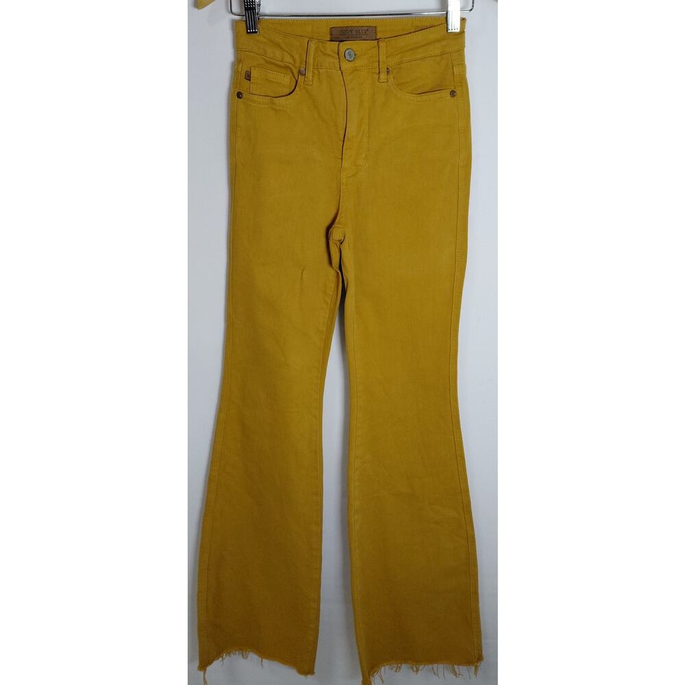 Judy Blue Los Angeles JB86713 C Flare Jeans Mustard  Denim Size 0/24